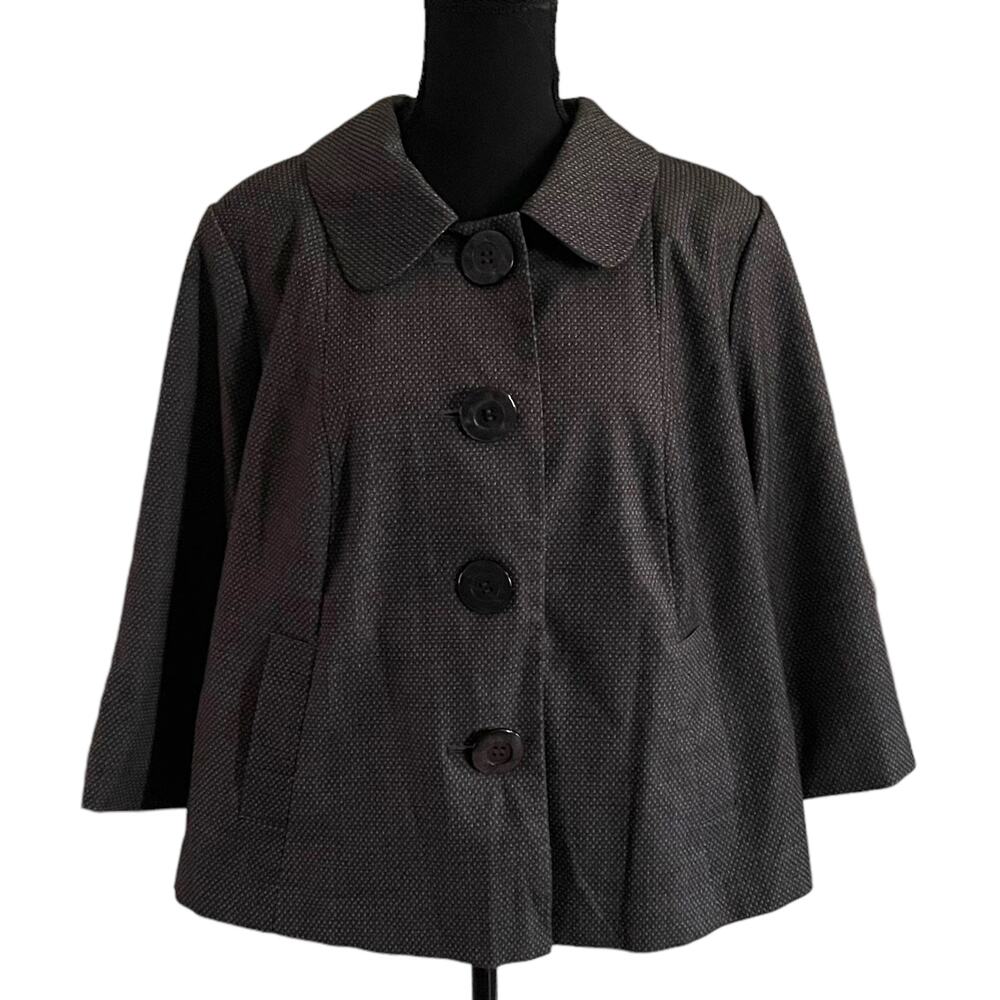 Lane Bryant Women's Plus Size 16 Black Office Blazer